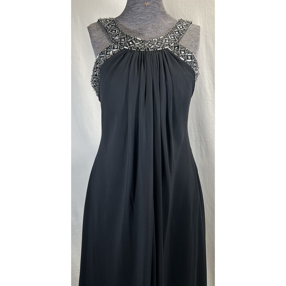 JS Boutique Black Beaded Cocktail Dress Size 10